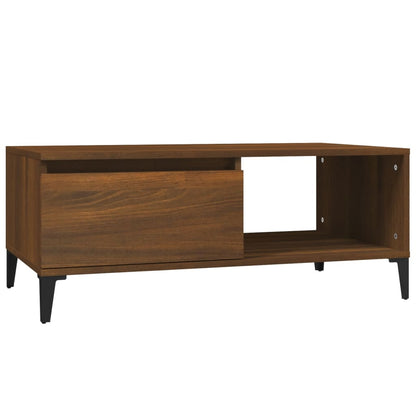 vidaXL Table basse marron aspect chêne 90x50x36,5 cm bois d'ingénierie