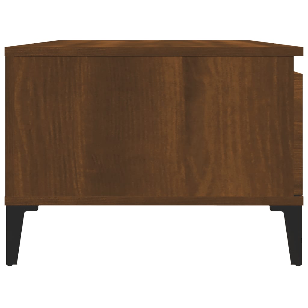 vidaXL Table basse marron aspect chêne 90x50x36,5 cm bois d'ingénierie