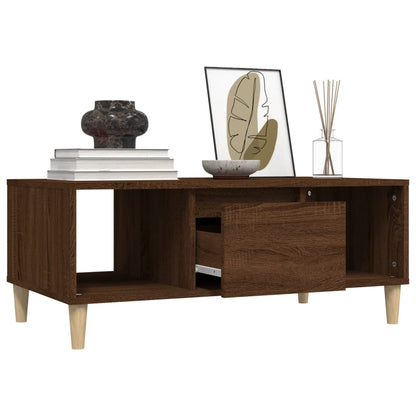vidaXL Couchtisch Braun Eichen-Optik 90x50x36,5 cm Holzwerkstoff