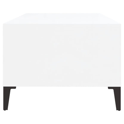vidaXL Table basse blanc brillant 90x50x36,5 cm Aggloméré