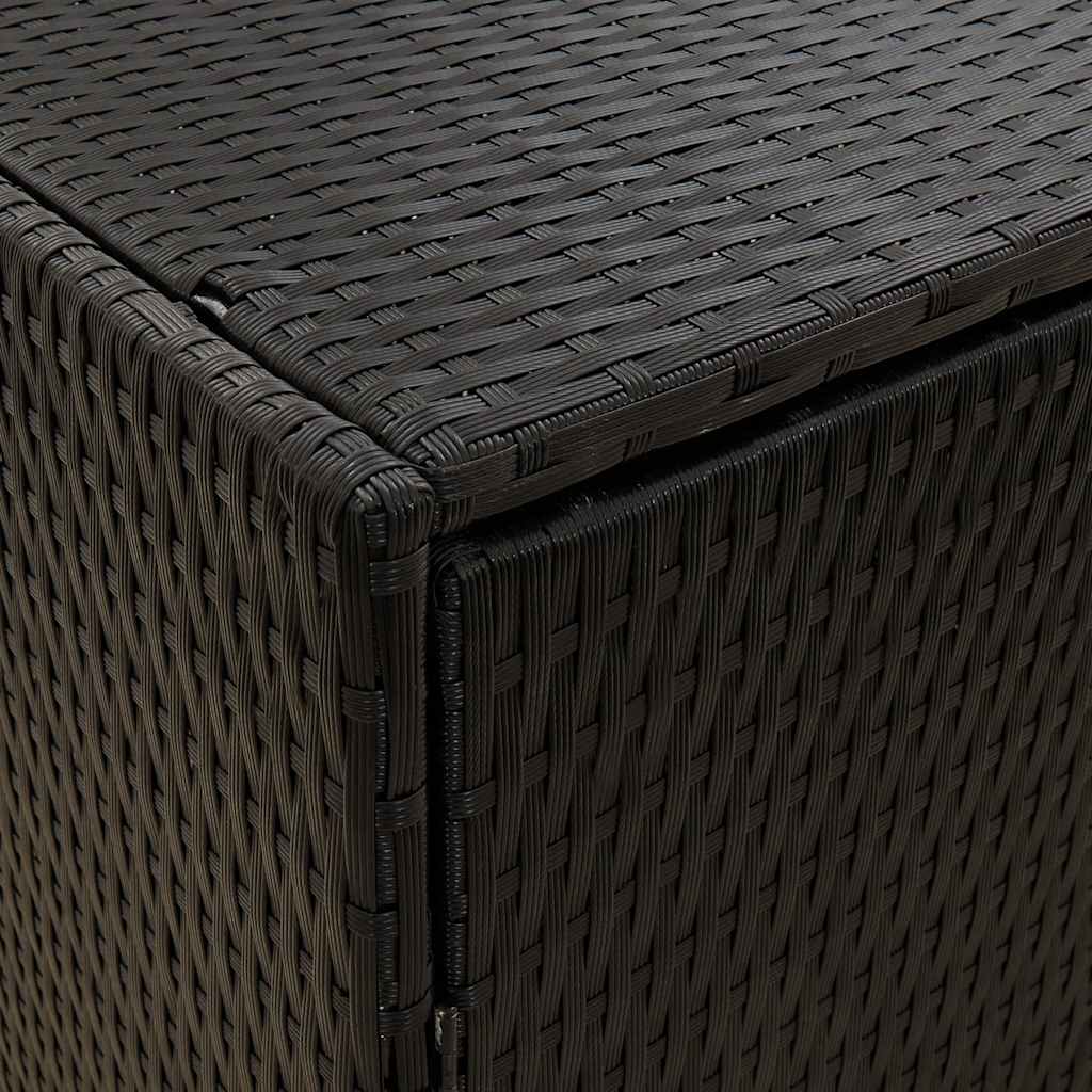 vidaXL Gartenschrank Schwarz 198 x 55,5 x 80 cm Poly Rattan