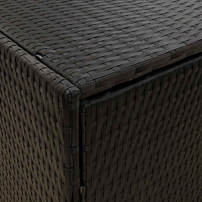 vidaXL Gartenschrank Schwarz 59x40x180 cm Poly Rattan
