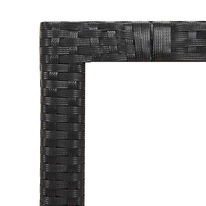 vidaXL Gartentisch mit Holzplatte Schwarz Poly Rattan & Akazienholz