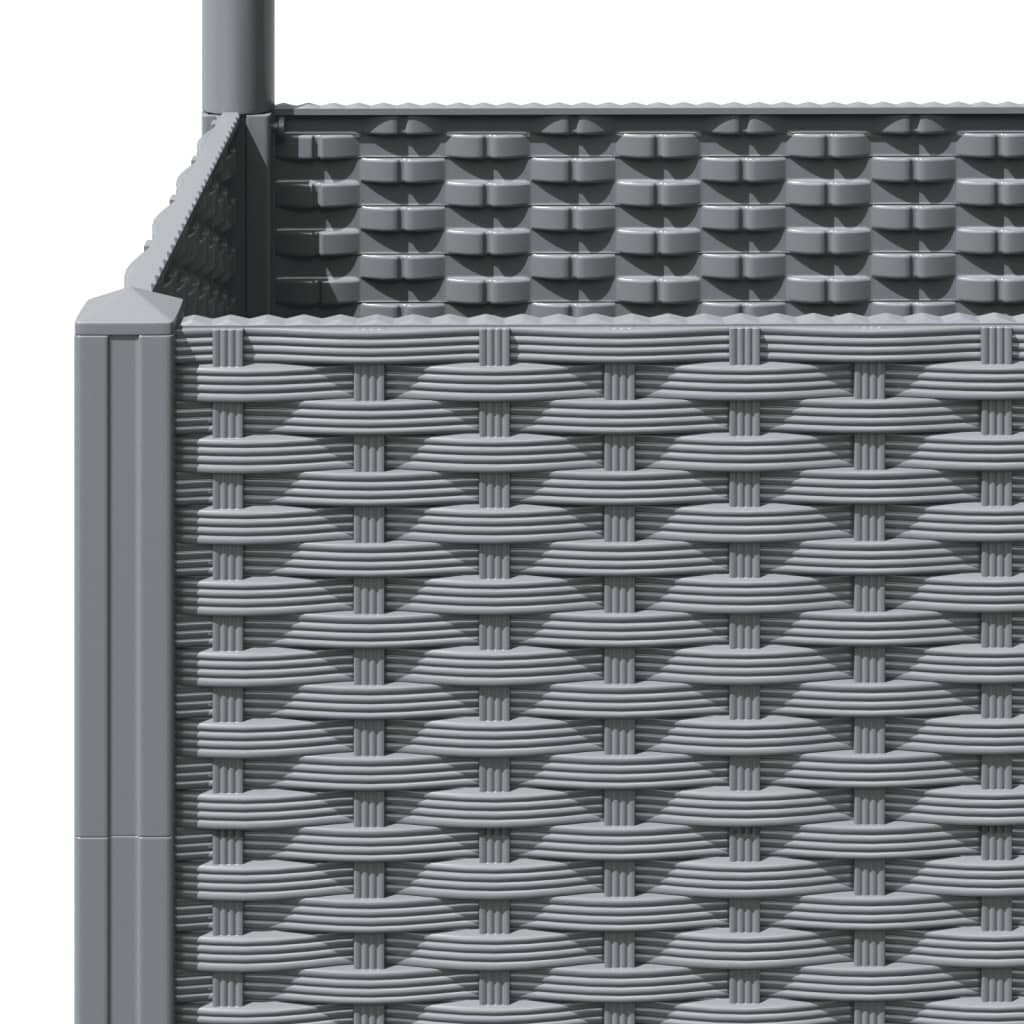 vidaXL Jardinière avec treillis gris clair 40x40x136 cm PP