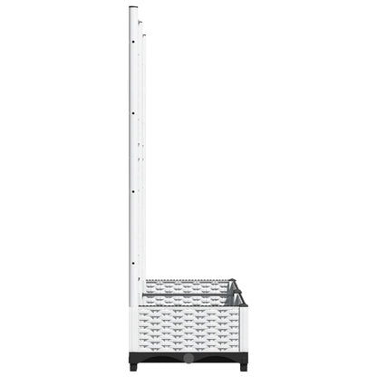 vidaXL Pflanzkübel mit Rankgitter Weiß 80x40x121,5 cm PP