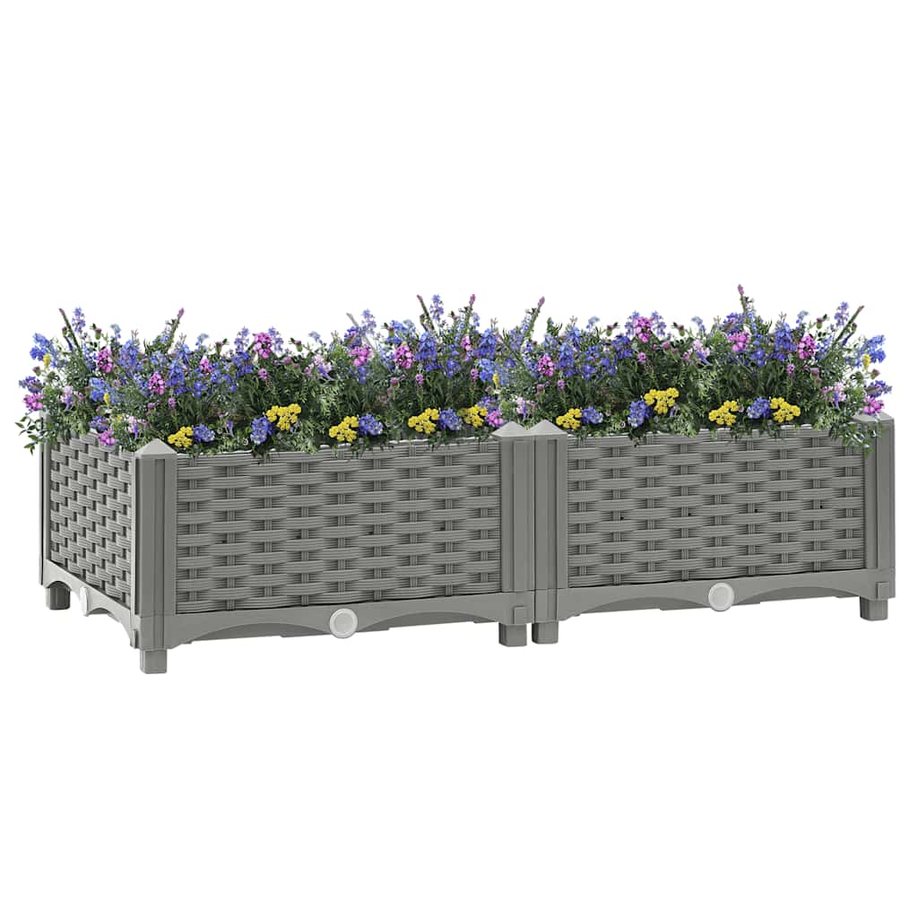 vidaXL Carré potager 80x40x23 cm en polypropylène