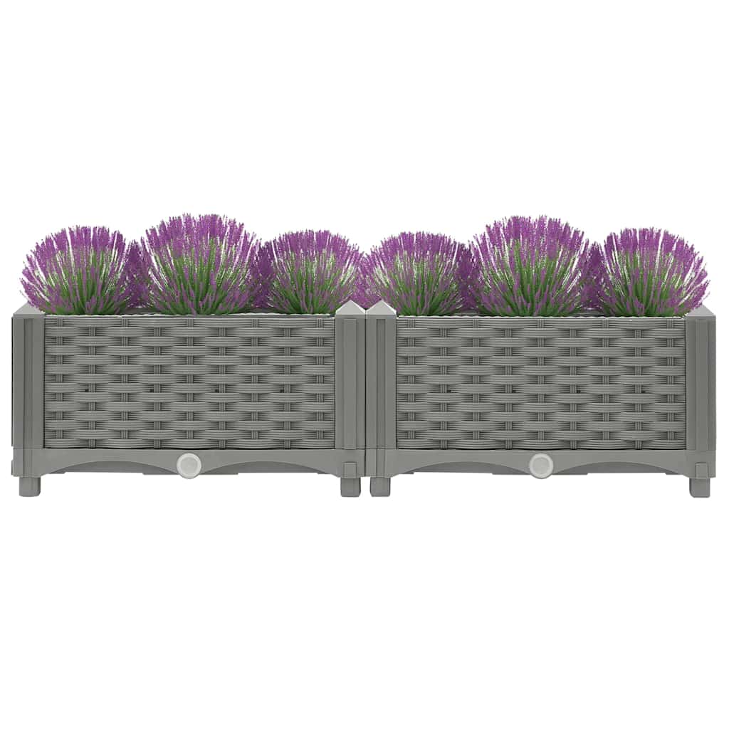 vidaXL Carré potager 80x40x23 cm en polypropylène
