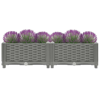 vidaXL Carré potager 80x40x23 cm en polypropylène