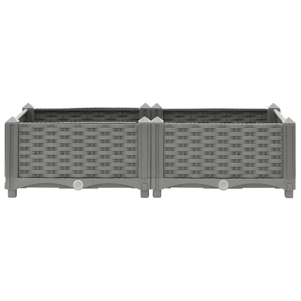 vidaXL Carré potager 80x40x23 cm en polypropylène