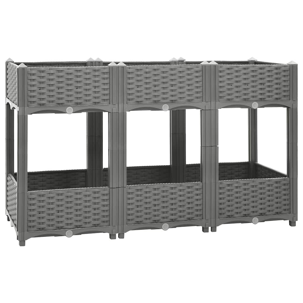 vidaXL Carré potager 120x40x71 cm polypropylène