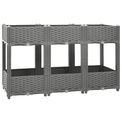 vidaXL Carré potager 120x40x71 cm polypropylène