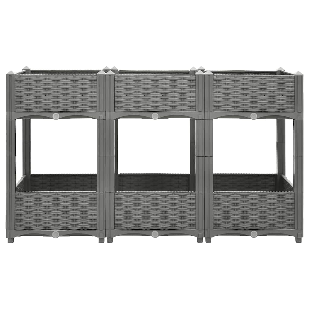 vidaXL Carré potager 120x40x71 cm polypropylène
