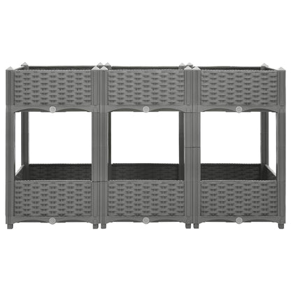 vidaXL Carré potager 120x40x71 cm polypropylène