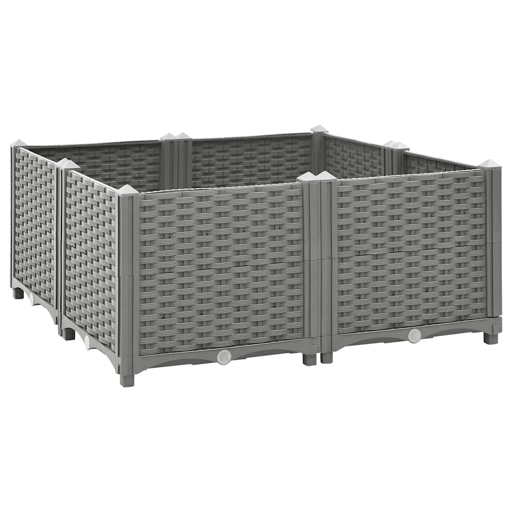 vidaXL Carré potager 80x80x38 cm en polypropylène