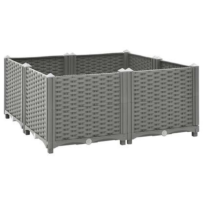 vidaXL Carré potager 80x80x38 cm en polypropylène