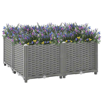 vidaXL Carré potager 80x80x38 cm en polypropylène