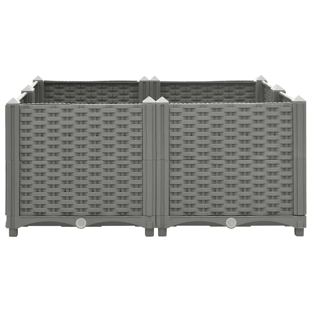 vidaXL Carré potager 80x80x38 cm en polypropylène
