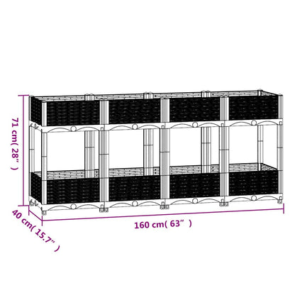 vidaXL Hochbeet 160x40x71 cm Polypropylen
