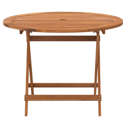 vidaXL Klappbarer Gartentisch Ø 90x75 cm Massivholz Akazie