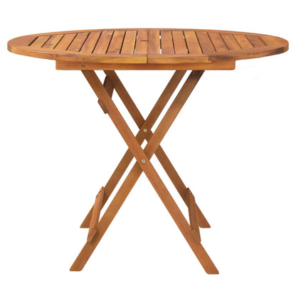 vidaXL Klappbarer Gartentisch Ø 90x75 cm Massivholz Akazie