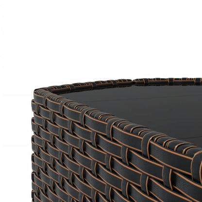 vidaXL Salon de jardin 4 pcs avec coussins marron résine tressée