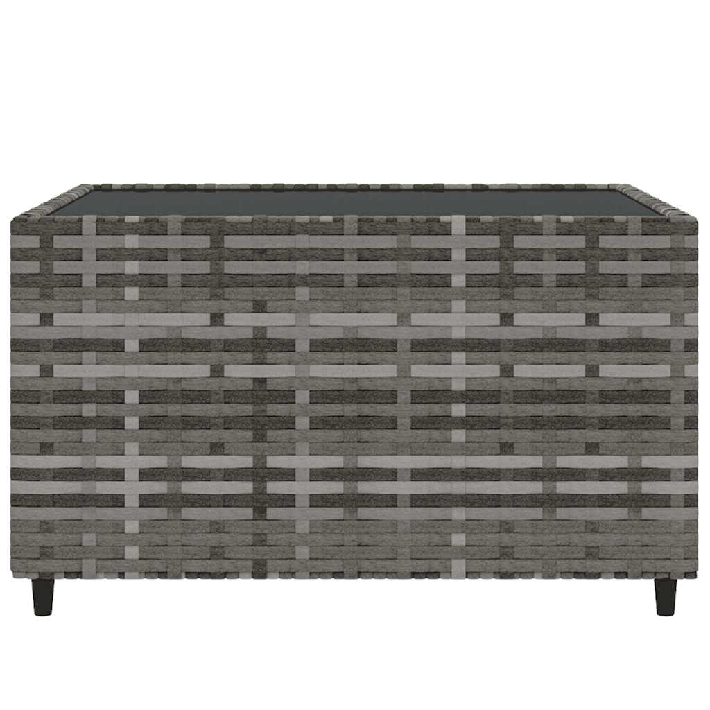 vidaXL Salon de jardin 4 pcs avec coussins Gris Résine tressée