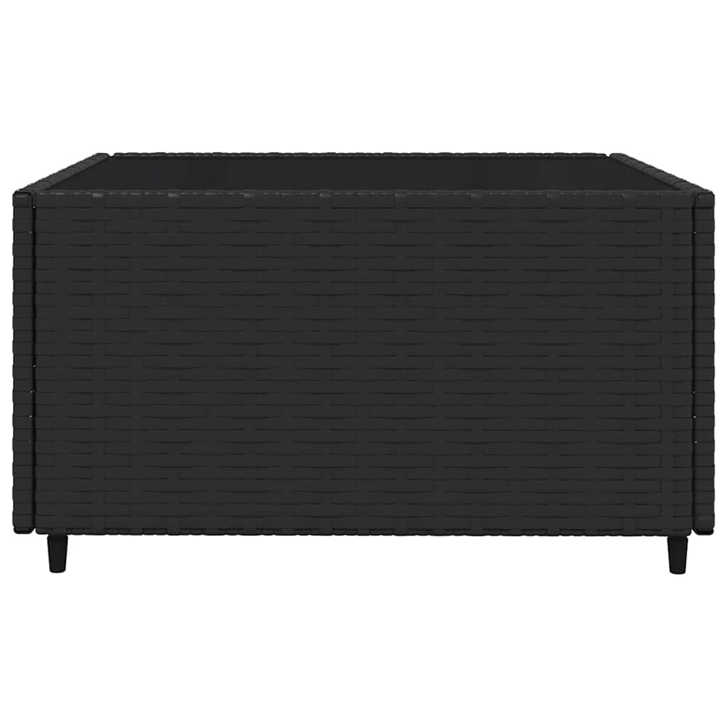 vidaXL Ensemble de salon de jardin 3 pcs avec coussins Noir Résine tressée