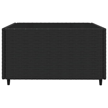 vidaXL Ensemble de salon de jardin 3 pcs avec coussins Noir Résine tressée