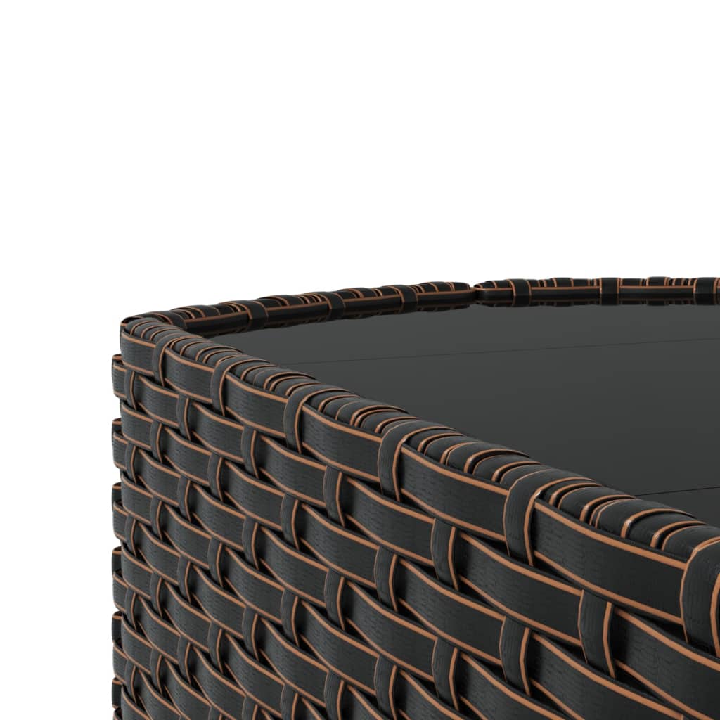 vidaXL Salon de jardin 4 pcs avec coussins marron résine tressée
