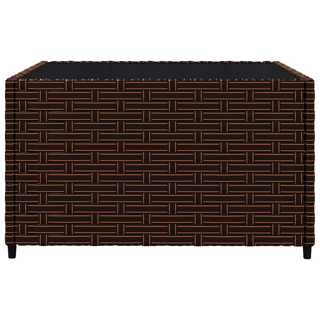 vidaXL 3-tlg. Garten-Lounge-Set mit Kissen Braun Poly Rattan