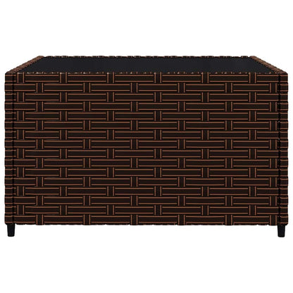vidaXL 3-tlg. Garten-Lounge-Set mit Kissen Braun Poly Rattan