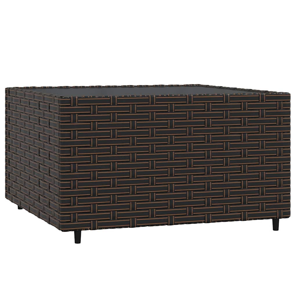 vidaXL Salon de jardin 4 pcs avec coussins marron résine tressée