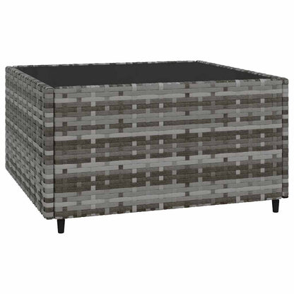 vidaXL Salon de jardin 4 pcs avec coussins Gris Résine tressée