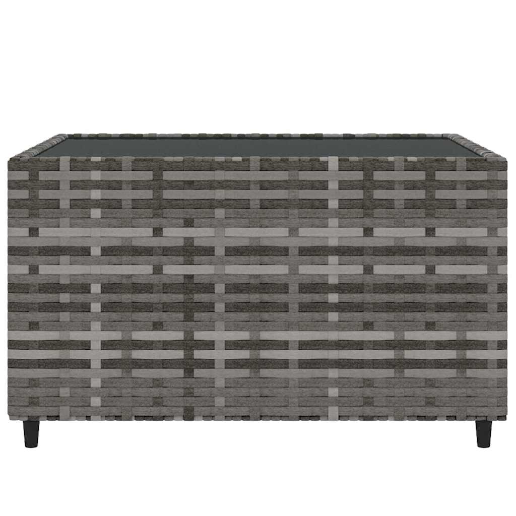 vidaXL Salon de jardin 4 pcs avec coussins Gris Résine tressée