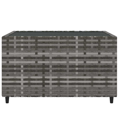 vidaXL Salon de jardin 4 pcs avec coussins Gris Résine tressée