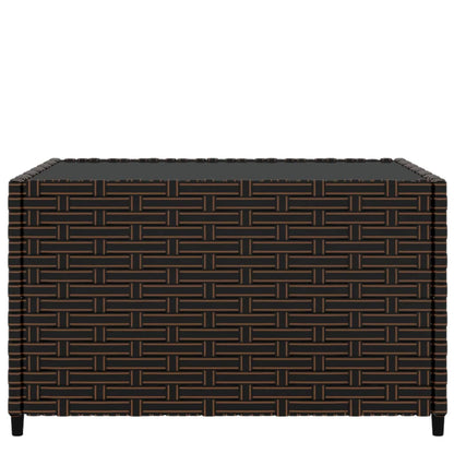vidaXL Garten-Couchtisch Quadratisch Braun 50x50x30 cm Poly Rattan
