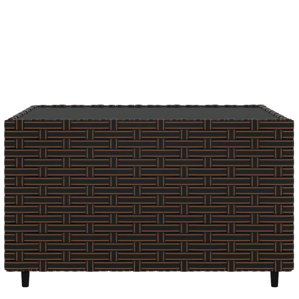 vidaXL Garten-Couchtisch Quadratisch Braun 50x50x30 cm Poly Rattan