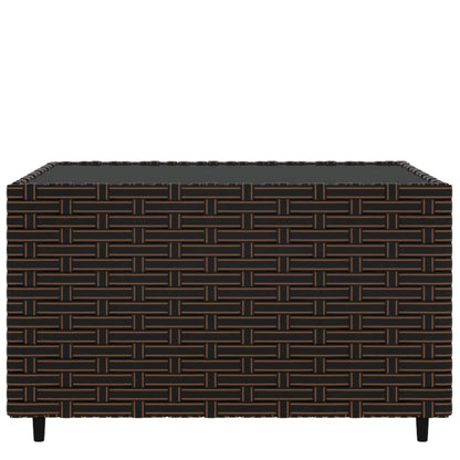 vidaXL Garten-Couchtisch Quadratisch Braun 50x50x30 cm Poly Rattan