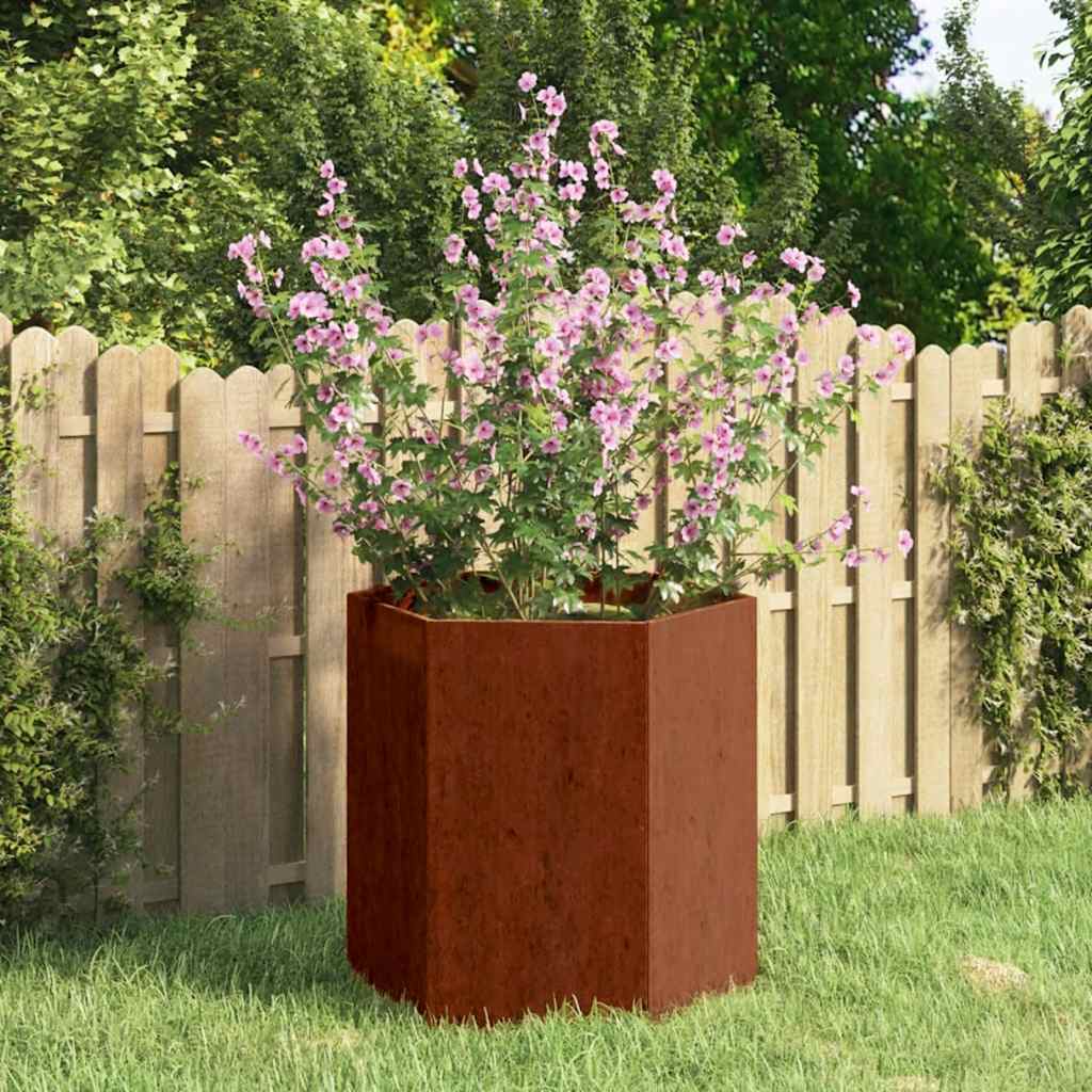 vidaXL Jardinière Rouille 40x40x45 cm Acier Corten