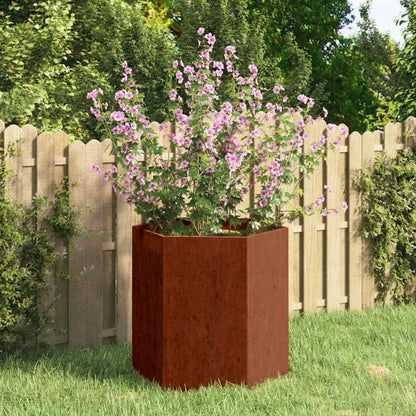 vidaXL Jardinière Rouille 40x40x45 cm Acier Corten