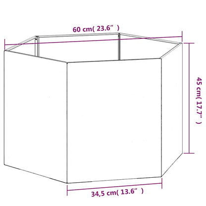 vidaXL Jardinière Rouille 60x60x45 cm Acier Corten