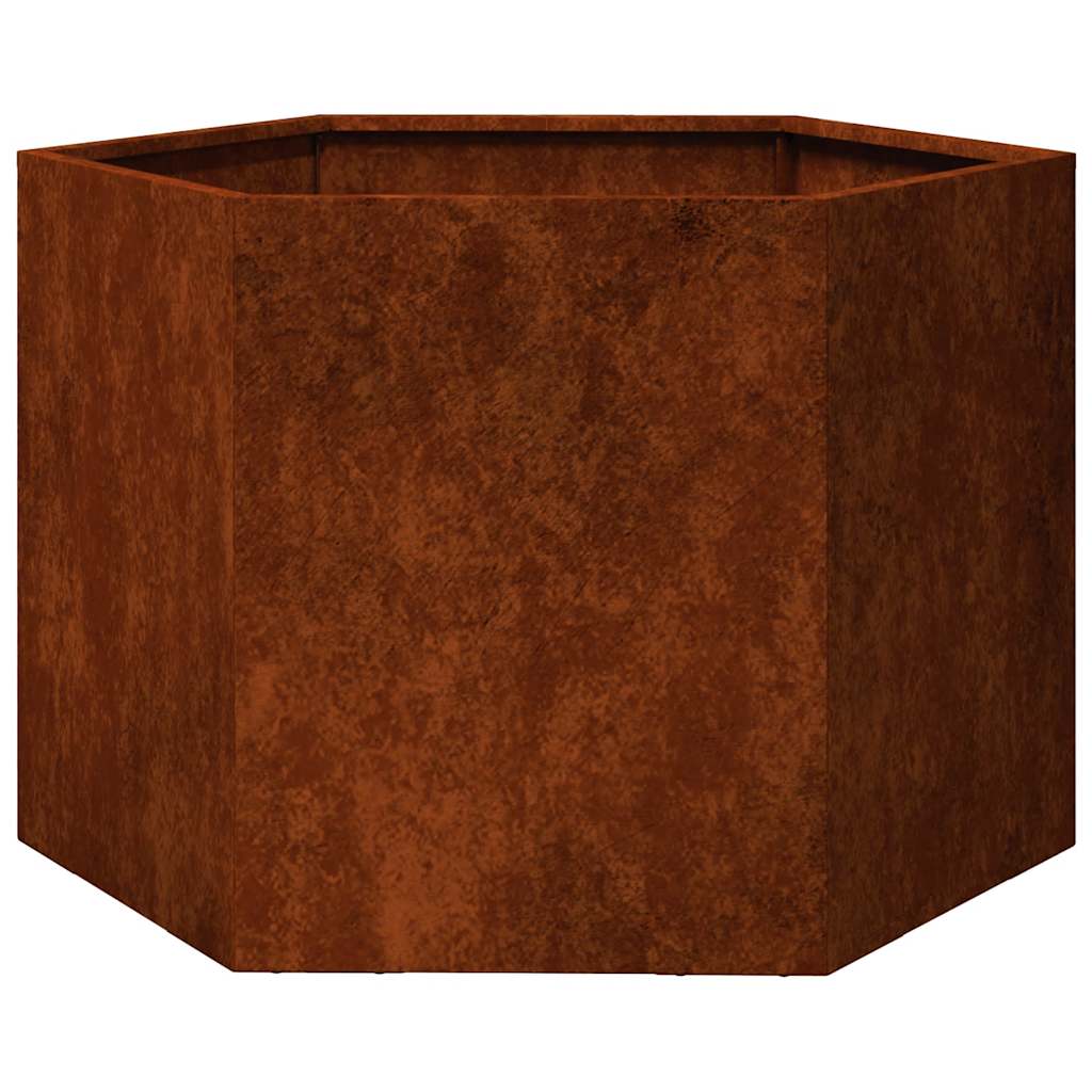 vidaXL Jardinière Rouille 60x60x45 cm Acier Corten