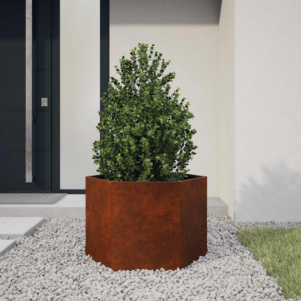 vidaXL Jardinière Rouille 60x60x45 cm Acier Corten