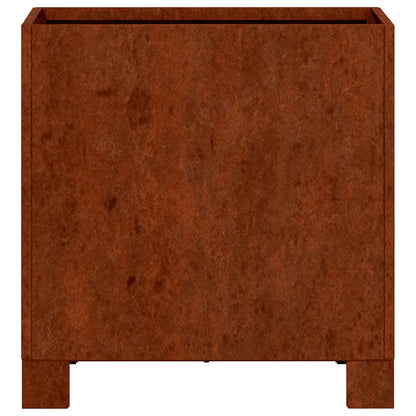 vidaXL Jardinière sur pieds Rouille 30x30x30 cm Acier Corten