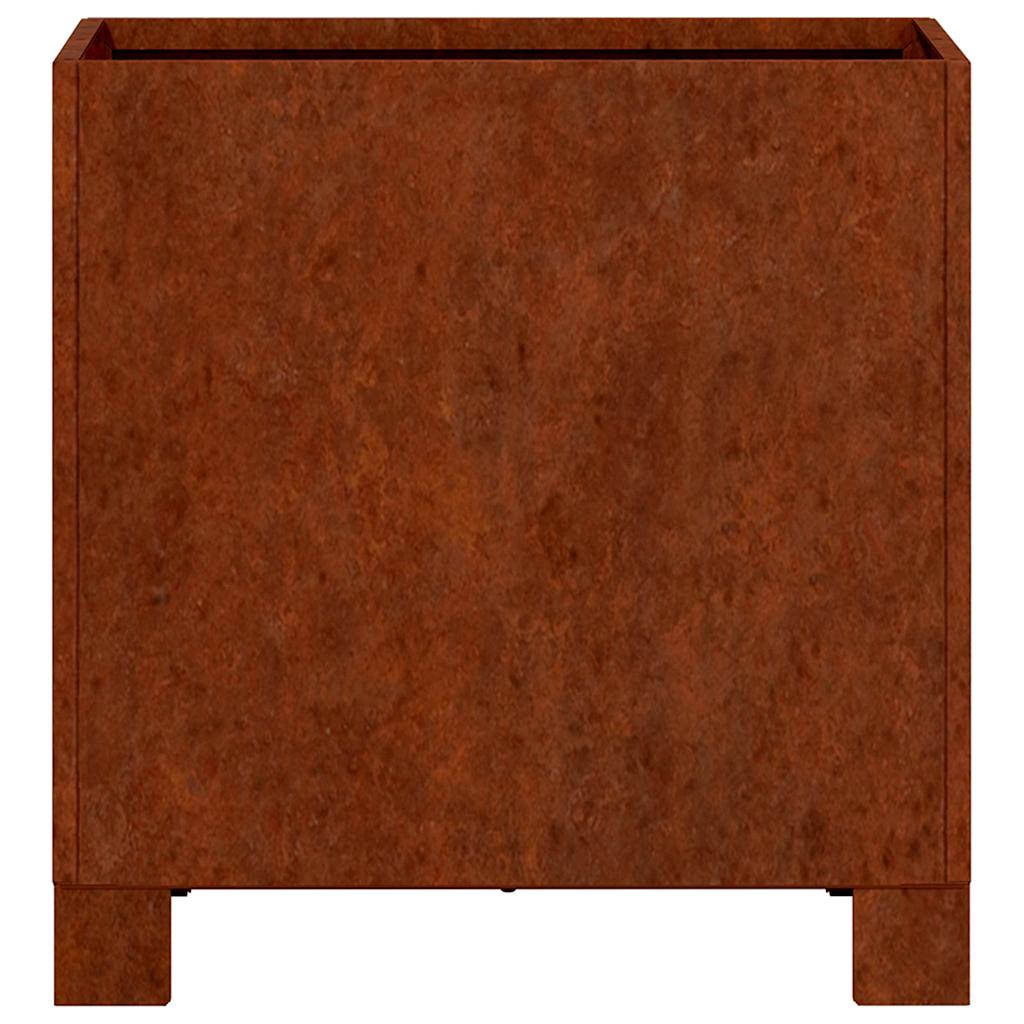 vidaXL Jardinière sur pieds Rouille 30x30x30 cm Acier Corten
