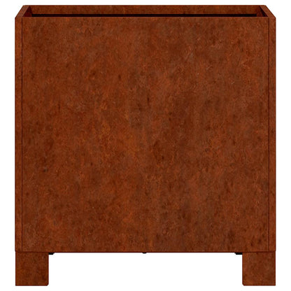 vidaXL Jardinière sur pieds Rouille 30x30x30 cm Acier Corten