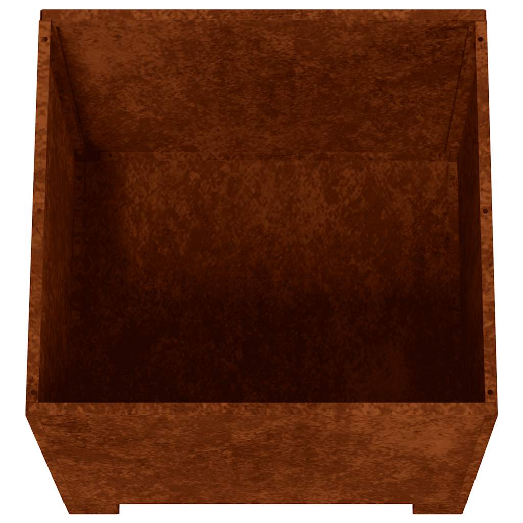vidaXL Jardinière sur pieds Rouille 30x30x30 cm Acier Corten