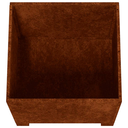 vidaXL Jardinière sur pieds Rouille 30x30x30 cm Acier Corten