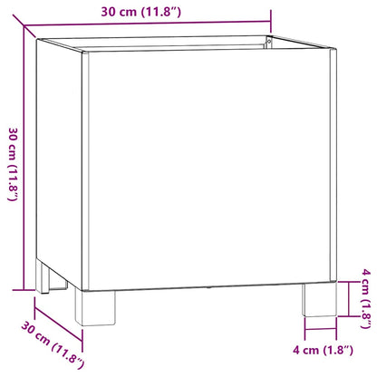vidaXL Jardinière sur pieds Rouille 30x30x30 cm Acier Corten