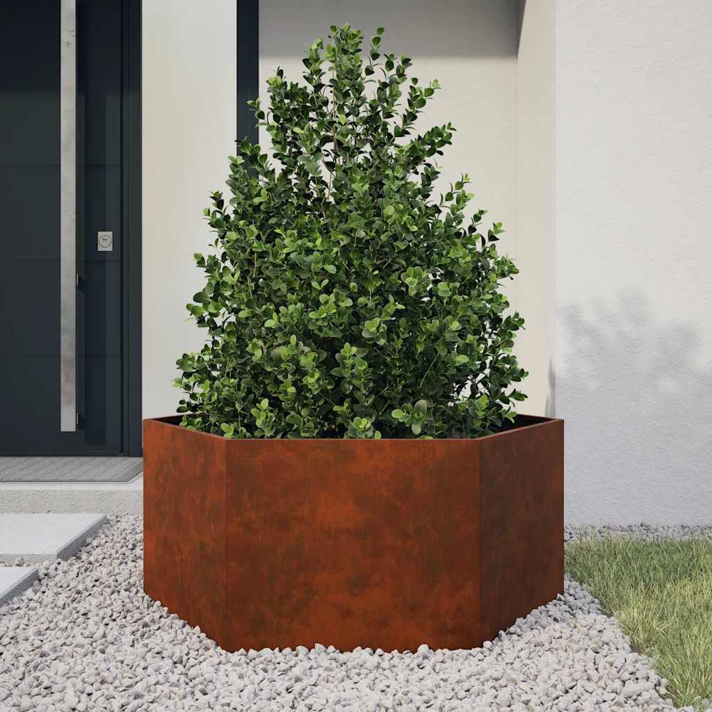 vidaXL Jardinière sur pieds Rouille 30x30x30 cm Acier Corten